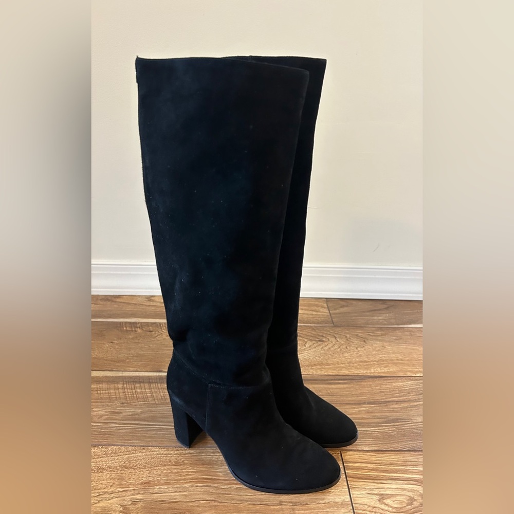 Ralph Lauren Artizan Tall Boots in Women's Size 8.5 in Black Suede NEW W/O BOX - Picture 3 of 8